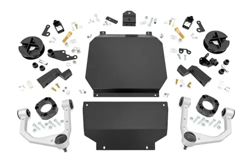 Rough Country - 70300 | Rough Country 3.5 Inch Lift Kit For Toyota Tundra 4WD (2022-2024) | No Factory Rear Air Ride, Strut Spacers With Shock Relocation Bracket