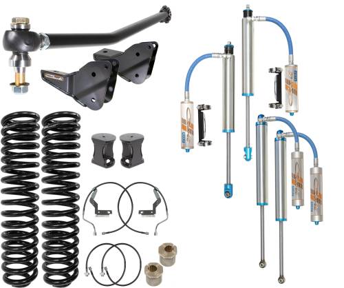 Carli Suspension - CS-F55-PT25-23 | Carli Suspension Carli Tuned King 2.5" Remote Reservoir Shocks Front & Rear 5.5" Lift Pintop System For Ford F-250/F-350 4WD | 2023-2023 | Diesel