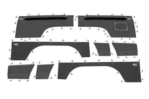 Rough Country - 10581 | Jeep Front & Rear Upper and Lower Quarter Panel Armor - (97-01 Cherokee XJ)