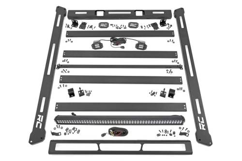 Rough Country - 10622 | Rough Country Roof Rack Jeep | WITH LED Lights (2018-2024 Wrangler JL 4WD)