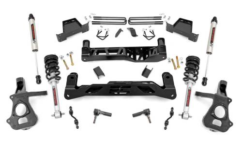 Rough Country - 23771 | 7 Inch GM Suspension Lift Kit w/ Lifted Struts, V2 Monotube Shocks