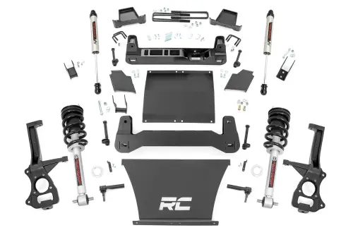 Rough Country - 22971 | Rough Country 6 Inch Lift Kit For GMC Sierra 1500 2/4WD | 2019-2024 | 4.3L, 5.3L, 6.2L Engine; Factory Multi-leaf Spring, N3 Struts With Rear V2 Shocks