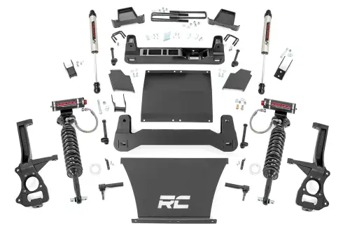 Rough Country - 22957 | Rough Country 6 Inch Lift Kit For GMC Sierra 1500 2/4WD | 2019-2024 | 4.3L, 5.3L, 6.2L Engine; Factory Multi-leaf Spring, Vertex Coilovers With Rear V2 Shocks