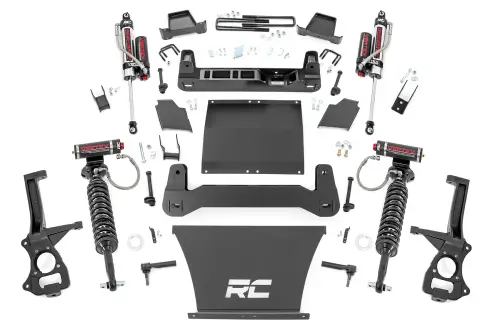 Rough Country - 22950 | Rough Country 6 Inch Lift Kit For GMC Sierra 1500 2/4WD | 2019-2024 | 4.3L, 5.3L, 6.2L Engine; Factory Multi-leaf Spring, Vertex Coilovers With Rear Vertex Shocks