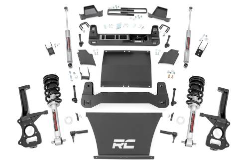 Rough Country - 22932 | Rough Country 6 Inch Lift Kit For GMC Sierra 1500 2/4WD | 2019-2024 | 4.3L, 5.3L, 6.2L Engine; Factory Multi-leaf Spring, N3 Strut With Rear N3 Shocks