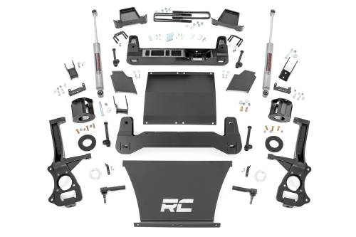 Rough Country - 22931D | Rough Country 6 Inch Lift Kit Struts Spacers / N3 Rear Shocks (2019-2024 Sierra 1500 2WD/4WD | 2.7L, 3.0L Diesel Engine | Multi Leaf Springs)