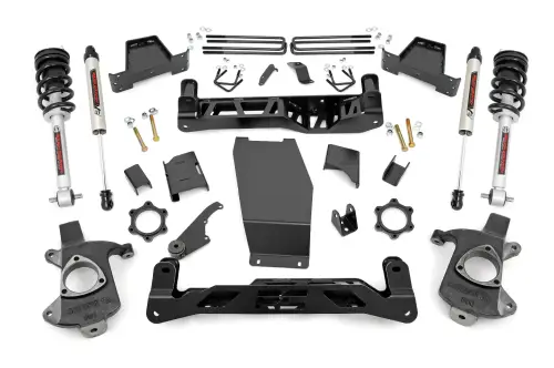 Rough Country - 22771 | 6in GM Suspension Lift Kit w/ N3 Sruts and V2 Monotube (14-18 1500 PU 4WD | Aluminum)