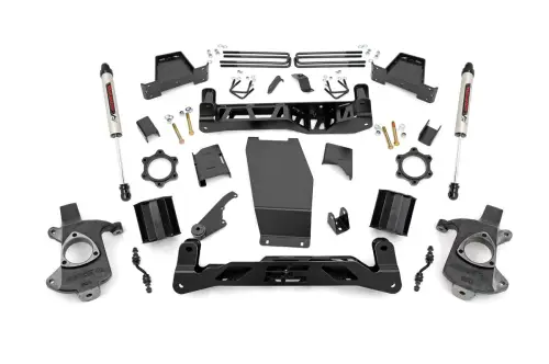 Rough Country - 22770 | 6in GM Suspension Lift Kit w/V2 Monotube (14-18 1500 PU 4WD | Aluminum/Stamped Steel)