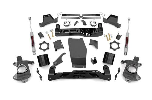 Rough Country - 22731 | Rough Country 6 Inch Lift Kit with Strut Spacers & N3 Shocks (2014-2018 Silverado, Sierra 1500 4WD | Stock Cast Aluminum or Stamped Steel Control Arm)