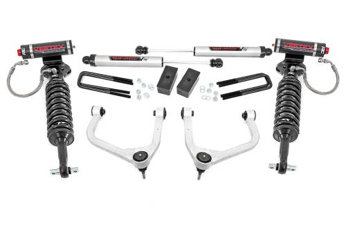 Rough Country - 22657 | Rough Country 3.5 Inch Lift Kit For GMC Sierra 1500 2/4WD | 2019-2024 | Rear Factory Multi-Leaf Spring, Vertex Coilover With V2 Rear Shocks