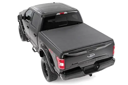 Rough Country - 41501550 | Rough Country Soft Tri-Fold Bed Cover (2001-2003 F150 Pickup 2WD/4WD | 5'7" Bed)