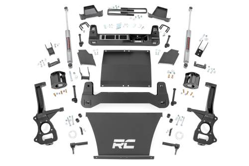 Rough Country - 27531 | Rough Country 4 Inch Lift Kit Strut Spacers / N3 Rear Shocks (2019-2025 Silverado, Sierra 1500 AT4 / Trail Boss 4WD | 4.3L, 5.3L, 6.2L Gas Engine)