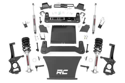 Rough Country - 27532 | Rough Country 4 Inch Lift Kit Chevrolet Silverado / GMC Sierra 1500 | 2019-2024 | Gas Trailboss/AT4, Front Lifted Struts, Rear N3 Shocks