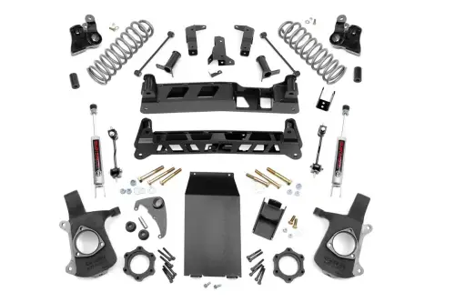 Rough Country - 28020 | Rough Country 6 Inch Lift Kit Non Torsion Drop For Cadillac Escalade / Chevrolet Tahoe / GMC Yukon 2WD/4WD | 2000-2006 | Premium N3 Shocks