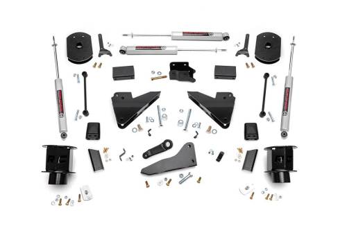 Rough Country - 35720 | 5 Inch Dodge Suspension Lift Kit w/ Coil Spacers, Premium N3 Shocks (Radius Drops)