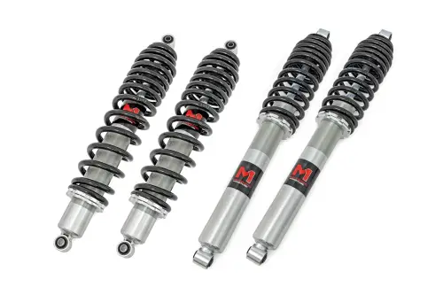 Rough Country - 391001 | Rough Country M1 0-2 Inch Adjustable Coilover Monotube Shocks Lift Kit For Polaris Ranger 900 XP / 1000 | 2013-2021