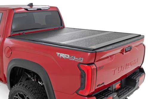 Rough Country - 47514551B | Rough Country Hard Low Profile Bed Cover (2022-2025 Tundra 2WD/4WD | 5'8" Bed With Cargo Management)