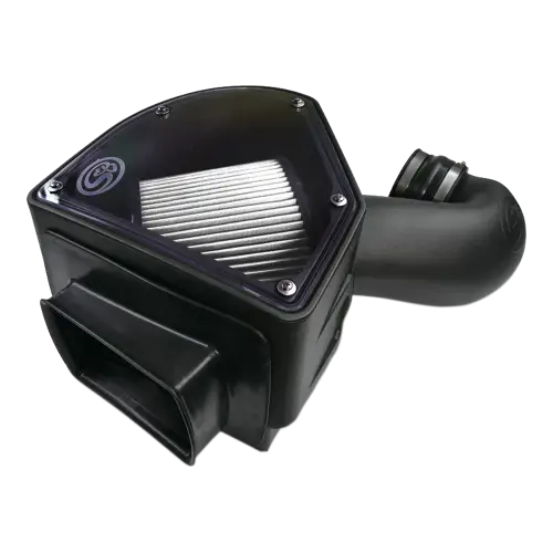 S&B Filters - 75-5090D | S&B Filters Cold Air Intake (1994-2002 Ram 2500, 3500 5.9L Cummins Dry) Extendable White