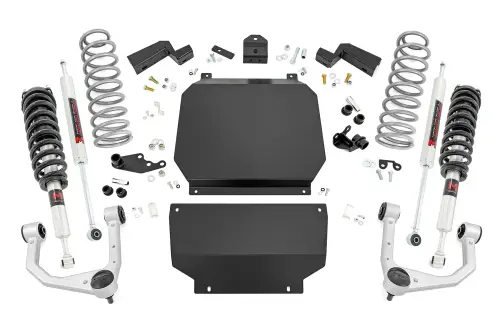 Rough Country - 70340 | Rough Country 3.5 Inch Lift Kit For Toyota Tundra 4WD | 2022-2023 | M1 Struts, M1 Shocks