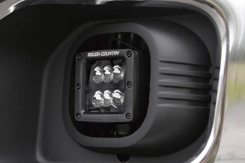 Rough Country - 70622 | Ford 2-inch Cree LED Fog Light Kit (Black Series | 11-16 F-250/350)