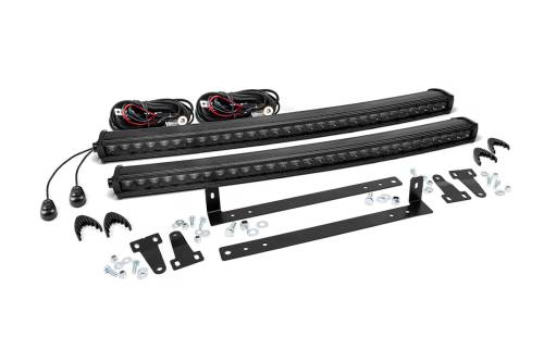 Rough Country - 70662 | Ford 30in Dual LED Grille Kit | Black Series (09-14 F-150)