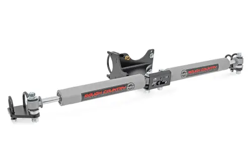 Rough Country - 8749230 | Rough Country N3 Dual Steering Stabilizer For Ford F-250/F-350 Super Duty | 2023-2023 | For Models With 2-8" Lift & Not For Models With 1.75" Tie Rod