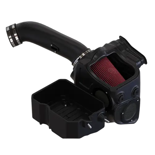 S&B Filters - 75-5085-1 | S&B Filters Cold Air Intake (2017-2019 F250, F350 6.7L Powerstroke) Cotton Cleanable Red