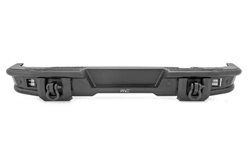 Rough Country - 51210 | Rough Country Rear Tubular Bumper With 2 LED Cube Lights For Ford Bronco / Bronco Raptor | 2021-2023