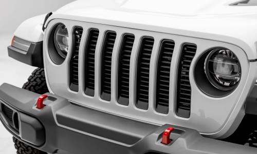 T-Rex Billet - 6204941 | T-Rex Billet Series Bumper Grille | Horizontal Round | Aluminum | Black | 1 Pc | Insert