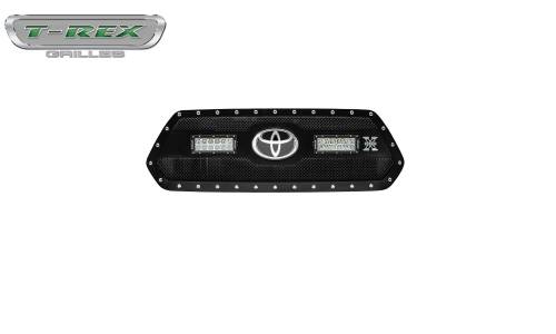 T-Rex Billet - 6319511 | T-Rex Torch Series LED Light Grille | Small Mesh | Mild Steel | Black | Chrome Studs | 1 Pc | Insert