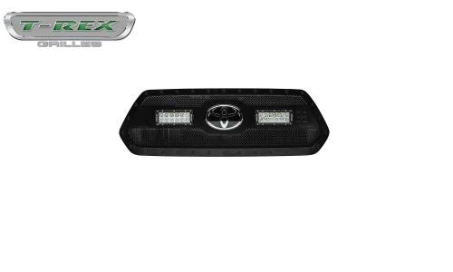 T-Rex Billet - 6319511-BR | T-Rex Stealth Torch Series LED Light Grille | Small Mesh | Mild Steel | Black | Black Studs | 1 Pc | Insert