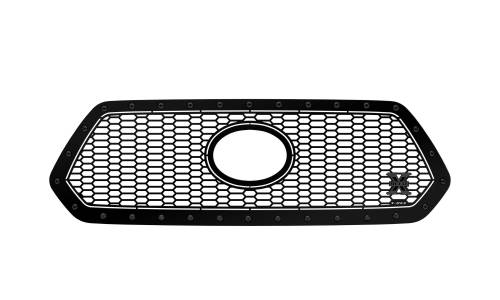 T-Rex Billet - 7719511-BR | T-Rex Stealth Laser X Series Grille | Laser Cut Pattern | Mild Steel | Black | Black Studs | 1 Pc | Insert