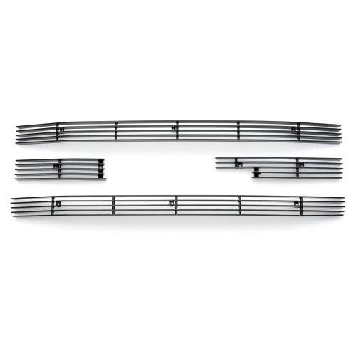 T-Rex Billet - 21208B | T-Rex Billet Series Grille | Horizontal | Aluminum | Black | 4 Pc | Overlay