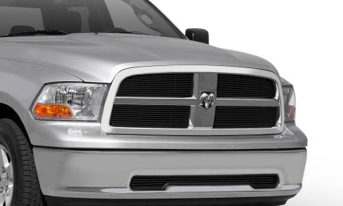 T-Rex Billet - 21456B | T-Rex Billet Series Grille | Horizontal | Aluminun | Black | 4 Pc. | Overlay