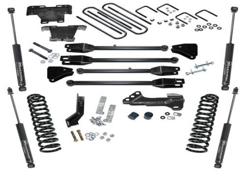 SuperLift - K166 | Superlift 4 Inch 4-Link  Suspension Lift Kit With Shadow Shocks (2017-2022 F250, F350 Super Duty 4WD | Diesel)