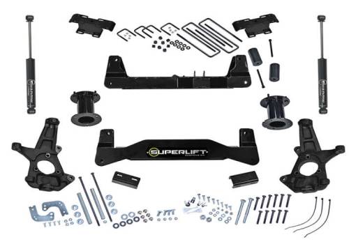 SuperLift - K180 | Superlift 6.5 inch Suspension Lift Kit with Shadow Shocks (2007-2016 Silverado, Sierra 1500 | OE Cast Steel Control Arms)