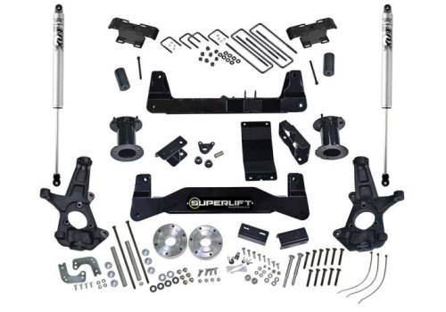 SuperLift - K161F | Superlift 6.5 inch Suspension Lift Kit with Fox 2.0 Shocks (2014-2018 Silverado, Sierra 1500 4WD | OE Aluminum/Stamped Control Arms)