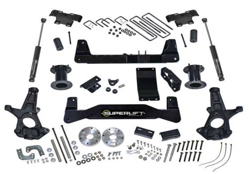 SuperLift - K162 | Superlift 6.5 Inch Suspension Lift Kit with Shadow Shocks (2007-2013 Silverado, Sierra 1500 4WD)