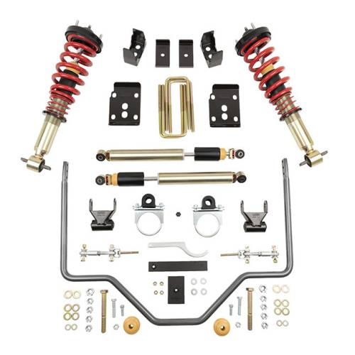 Belltech - 1000HK | Belltech 1 to 3 Inch Front / 5.5 Inch Rear Complete Lowering Kit with Height Adjustable Coilovers & Rear Sway Bar (2015-2020 F150 2WD/4WD)