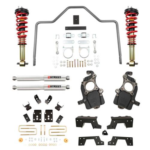 Belltech - 1008HK | 1 to 5 Inch Front / 6 Inch Rear Complete Lowering Kit with Height Adjustable Coilovers & Rear Sway Bar (2015-2020 F150 2WD)