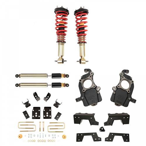 Belltech - 1008SPAC | 1 to 5 Inch Front / 6 Inch Rear Complete Lowering Kit with Damping/Height Adjustable Coilovers (2015-2020 F150 2WD)