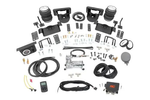 Rough Country - 10017WC | Rough Country 0-6" Lift Air Spring Kit With Compressor & Wireless Remote For Ford F-150 4WD | 2015-2020