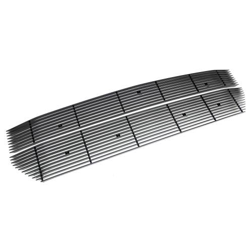 T-Rex Billet - 6211271 | T-Rex Laser Billet Series Grille | Horizontal | Aluminum | Black | 2 Pc | Overlay