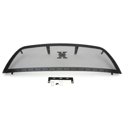 T-Rex Billet - 6714521-BR | T-Rex Stealth X-Metal Series Mesh Grille Assembly | Small Mesh | Mild Steel | Black | Black Studs | 1 Pc | Replacement