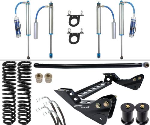 Carli Suspension - CS-F45-PT25-05 | Carli Suspension Carli Tuned King 2.5" Remote Reservoir Shocks 4.5" Lift Pintop System For Ford F-250/F-350 4WD | 2005-2007 | Diesel