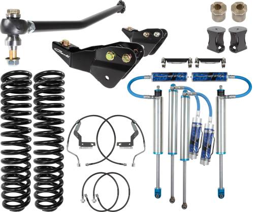 Carli Suspension - CS-F45-PT25-17 | Carli Suspension Carli Tuned King 2.5" Remote Reservoir Shocks 4.5"/5.5" Lift Pintop System For Ford F-250/F-350 4WD | 2017-2023 | Diesel