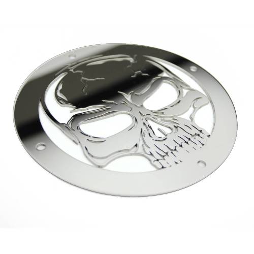 T-Rex Billet - L1009 | T-Rex Grille Logoz | Skull | Universal | Stainless Steel | Polished | 1 Pc | Bolt-On