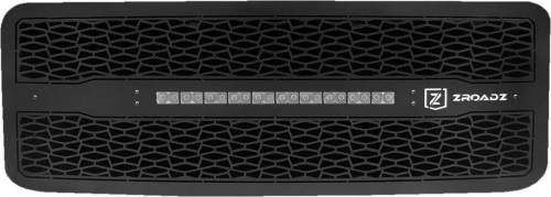 T-Rex Billet - Z315711 | T-Rex ZROADZ Series LED Light Grille | Laser Cut Pattern | Mild Steel | Black | 1 Pc | Replacement | Incl. 20 in. LED