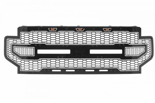 T-Rex Billet - 7715571-BR | T-Rex Laser X Series Grille | Mild Steel | Black | Black Studs | 1 Pc | Insert