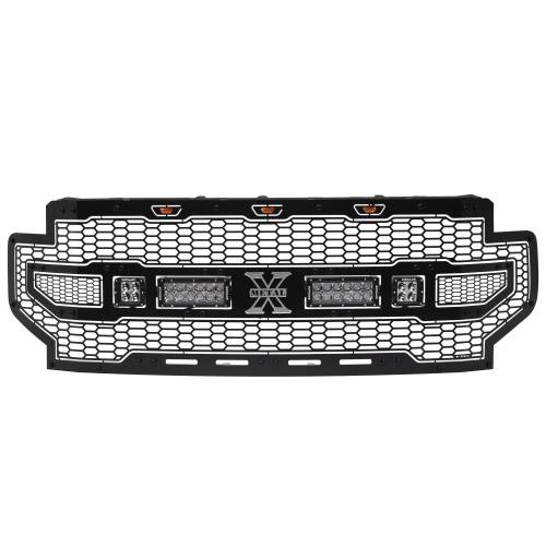 T-Rex Billet - 7315571-BR | T-Rex Laser Torch Series Grille | Mild Steel | Black | Black Studs | 1 Pc | Insert